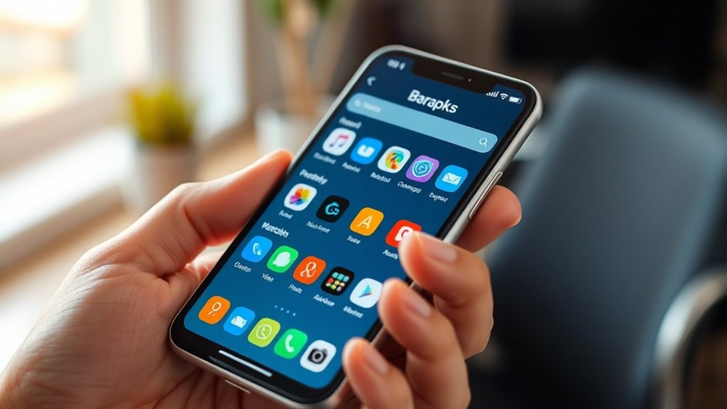 organized mobile apps section